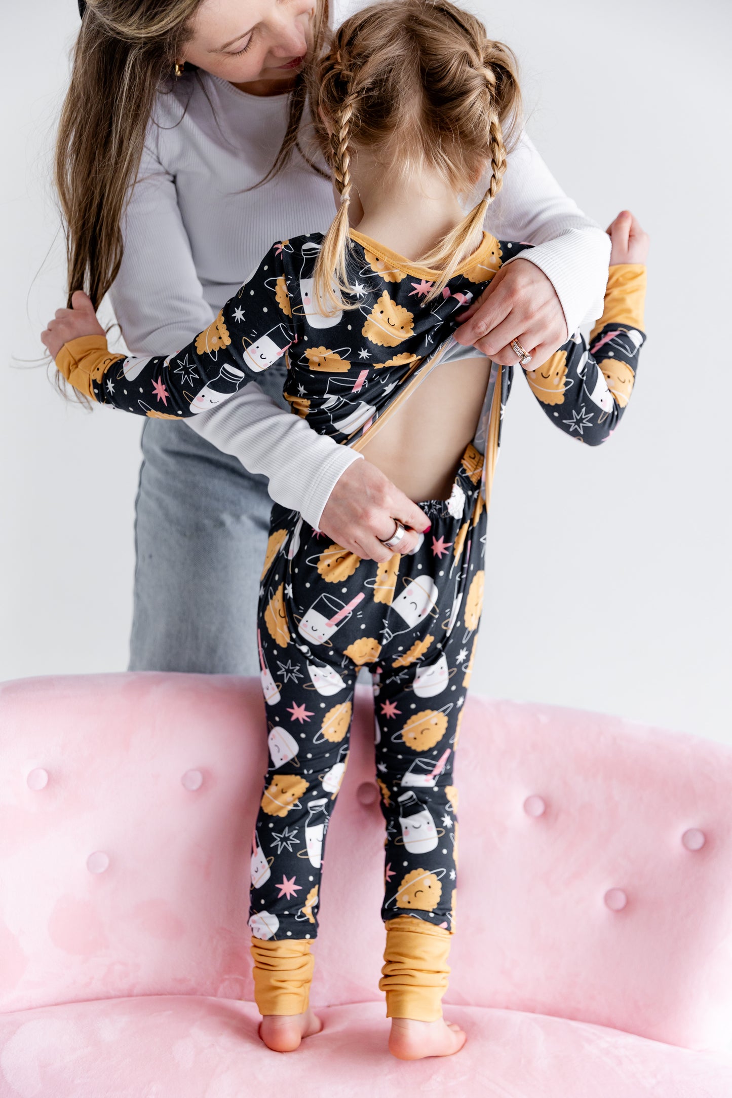 SnugFlex Romper, Milk & Cookies