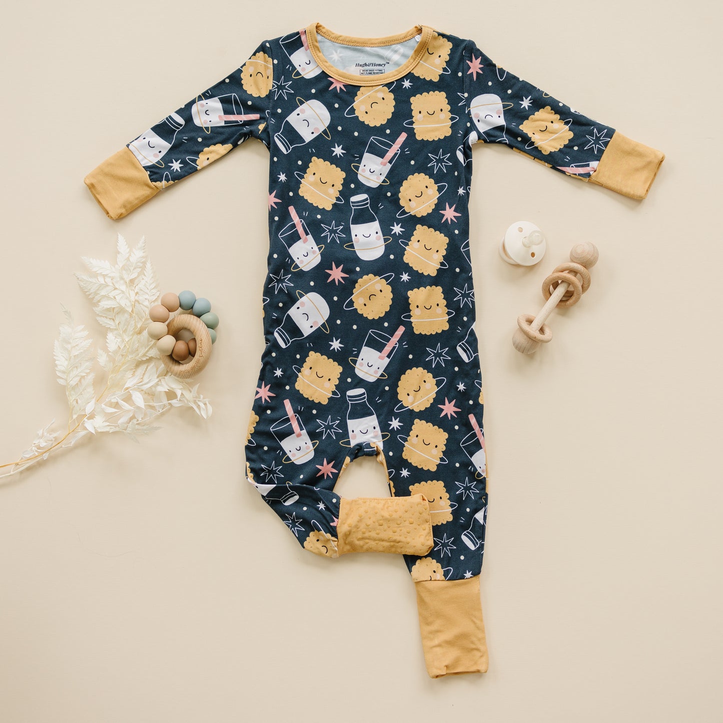 SnugFlex Romper, Milk & Cookies