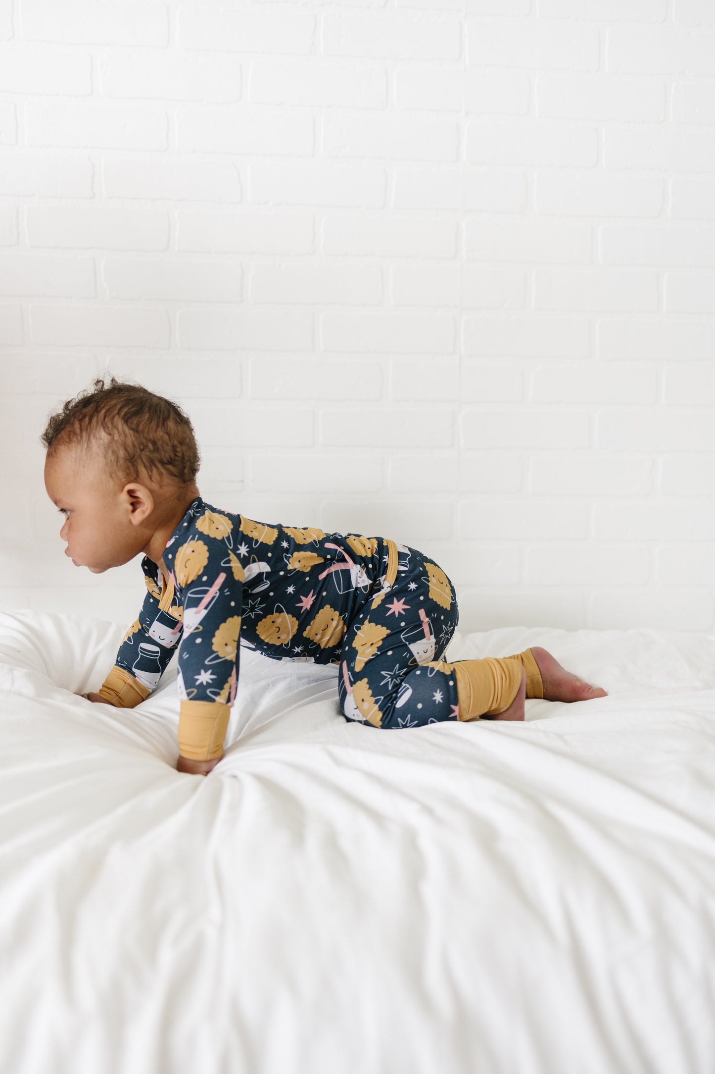 SnugFlex Romper, Milk & Cookies