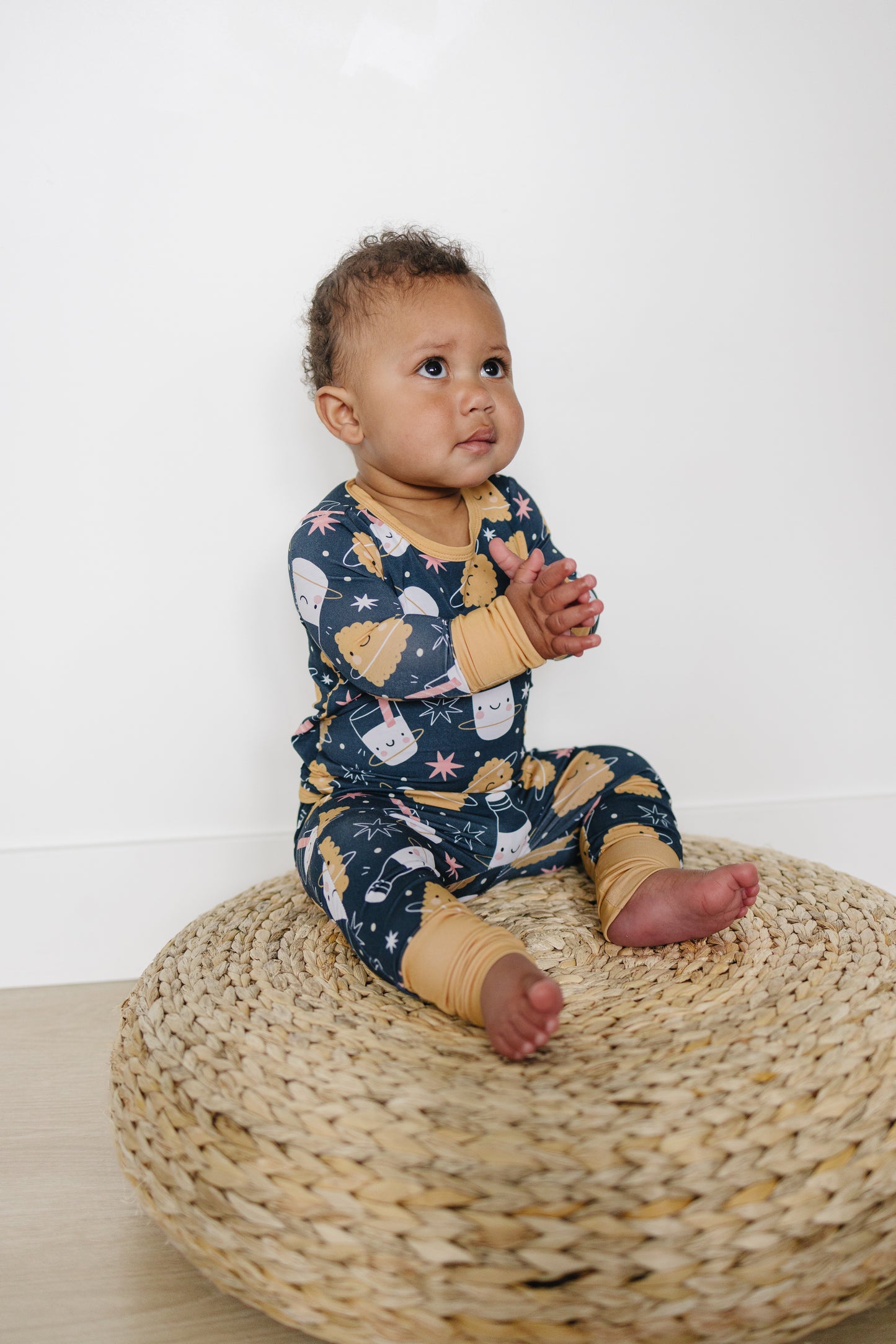 SnugFlex Romper, Milk & Cookies